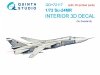 Quinta Studio QD+72117 Su-24MR 3D-Printed coloured Interior on decal paper (Zvezda) (with 3D-printed resin part) 1/72